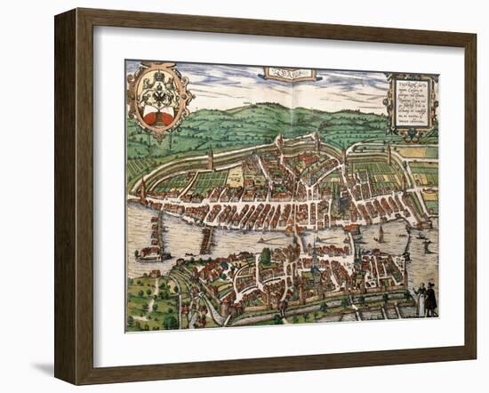 Map of Zurich, 1575-null-Framed Giclee Print