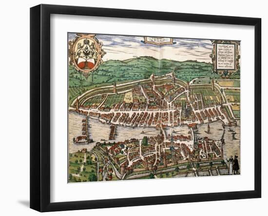 Map of Zurich, 1575-null-Framed Giclee Print