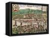 Map of Zurich, 1575-null-Framed Stretched Canvas