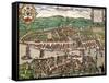 Map of Zurich, 1575-null-Framed Stretched Canvas