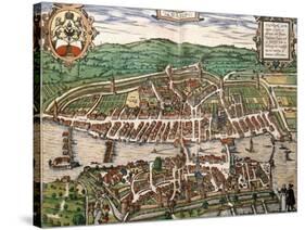 Map of Zurich, 1575-null-Stretched Canvas