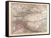Map on India, Mongolia and China, 1876-null-Framed Stretched Canvas