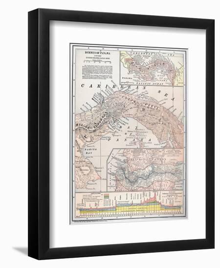 Map: Panama, 1907-null-Framed Premium Giclee Print