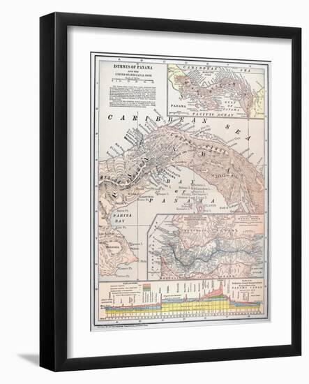 Map: Panama, 1907-null-Framed Giclee Print