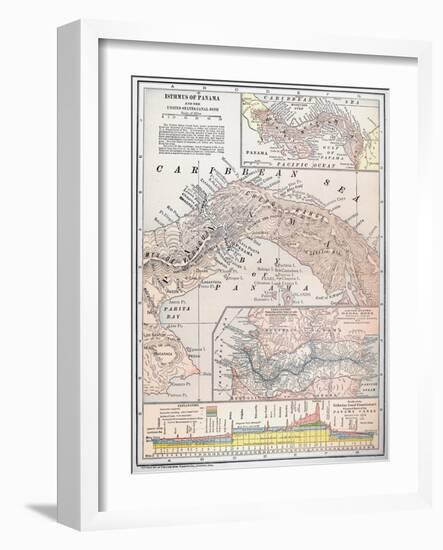 Map: Panama, 1907-null-Framed Giclee Print