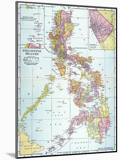 Map: Philippines, 1905-null-Mounted Giclee Print