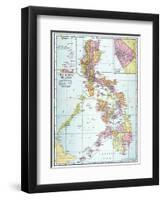 Map: Philippines, 1905-null-Framed Premium Giclee Print