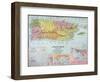 Map: Puerto Rico, 1900-null-Framed Giclee Print