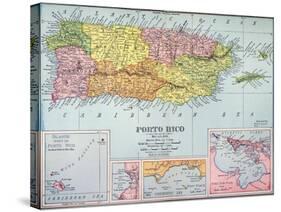 Map: Puerto Rico, 1900-null-Stretched Canvas