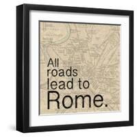 Map Rome-Lauren Gibbons-Framed Art Print