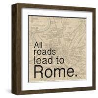 Map Rome-Lauren Gibbons-Framed Art Print