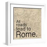 Map Rome-Lauren Gibbons-Framed Art Print