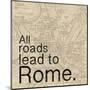 Map Rome-Lauren Gibbons-Mounted Art Print