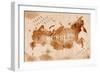 Map Russia Retro-anna42f-Framed Art Print