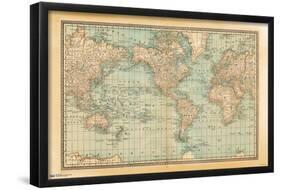 Map - Rustic-Trends International-Framed Poster