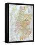 Map: Scotland-null-Framed Stretched Canvas