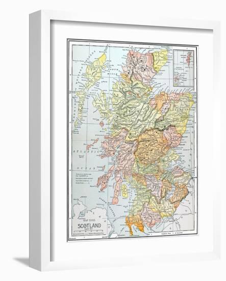 Map: Scotland-null-Framed Giclee Print