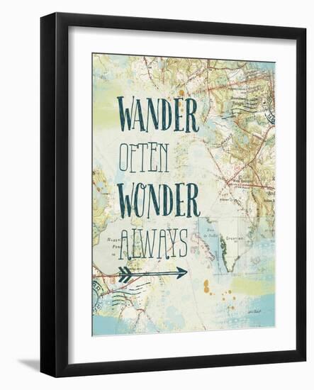 Map Sentiments V-Katie Pertiet-Framed Art Print