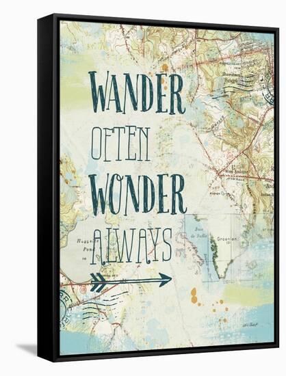 Map Sentiments V-Katie Pertiet-Framed Stretched Canvas