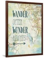 Map Sentiments V-Katie Pertiet-Framed Art Print