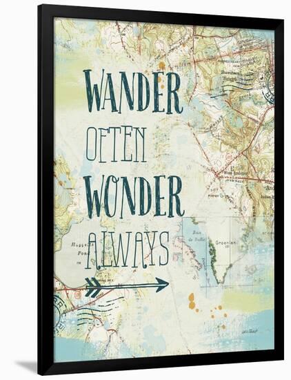 Map Sentiments V-Katie Pertiet-Framed Art Print