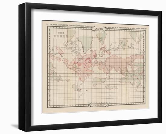 Map Showing Atlantis During the Period of Its Greatest Prosperity-W. Scott-elliot-Framed Art Print