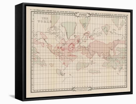 Map Showing Atlantis During the Period of Its Greatest Prosperity-W. Scott-elliot-Framed Stretched Canvas