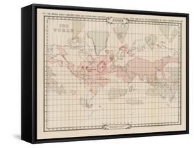 Map Showing Atlantis During the Period of Its Greatest Prosperity-W. Scott-elliot-Framed Stretched Canvas