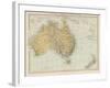 Map Showing Australia Tasmania New Zealand and Neighbouring Islands-null-Framed Photographic Print