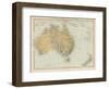 Map Showing Australia Tasmania New Zealand and Neighbouring Islands-null-Framed Photographic Print