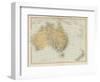 Map Showing Australia Tasmania New Zealand and Neighbouring Islands-null-Framed Photographic Print