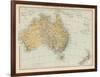 Map Showing Australia Tasmania New Zealand and Neighbouring Islands-null-Framed Photographic Print