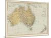 Map Showing Australia Tasmania New Zealand and Neighbouring Islands-null-Mounted Photographic Print