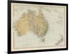 Map Showing Australia Tasmania New Zealand and Neighbouring Islands-null-Framed Photographic Print