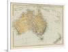 Map Showing Australia Tasmania New Zealand and Neighbouring Islands-null-Framed Premium Photographic Print