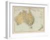 Map Showing Australia Tasmania New Zealand and Neighbouring Islands-null-Framed Photographic Print