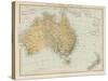 Map Showing Australia Tasmania New Zealand and Neighbouring Islands-null-Stretched Canvas