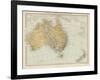 Map Showing Australia Tasmania New Zealand and Neighbouring Islands-null-Framed Photographic Print