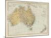 Map Showing Australia Tasmania New Zealand and Neighbouring Islands-null-Mounted Photographic Print