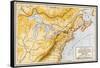 Map Showing British Colonies and Northern New France during the French and Indian War, c.1750-null-Framed Stretched Canvas