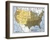 Map Showing Confederate-Held Territory at the End of 1861-null-Framed Giclee Print