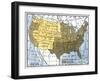 Map Showing Confederate-Held Territory at the End of 1861-null-Framed Giclee Print