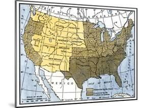 Map Showing Confederate-Held Territory at the End of 1861-null-Mounted Giclee Print