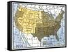 Map Showing Confederate-Held Territory at the End of 1861-null-Framed Stretched Canvas