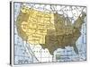 Map Showing Confederate-Held Territory at the End of 1861-null-Stretched Canvas