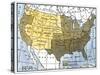 Map Showing Confederate-Held Territory at the End of 1861-null-Stretched Canvas