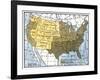 Map Showing Confederate-Held Territory at the End of 1861-null-Framed Giclee Print