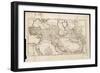 Map Showing His Expedition into Asia-null-Framed Art Print