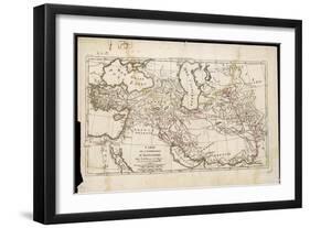 Map Showing His Expedition into Asia-null-Framed Art Print