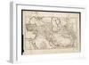 Map Showing His Expedition into Asia-null-Framed Art Print